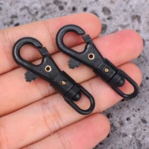 서바이벌 카라비너 키체인 회전식 버클 퀵드로우 도구 플라스틱 스틸 우산 로프 퀵 후크 20개 10개