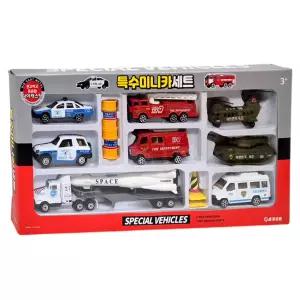 특수 미니카세트 다이캐스팅 소방차 경찰차 군용차