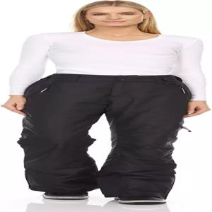 북극 퀘스트 여성 스노우 스키 팬츠 겨울 스노보드 하이킹용 방수 소프트쉘 단열 플레어 블랙 스몰 쇼트