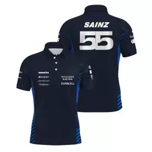 폴로셔츠 폴로티 카라티 카라셔츠 반팔카라티 여름 셔츠 칼라 F1 Williams Racing Carlos Sainz 55 폴로 티