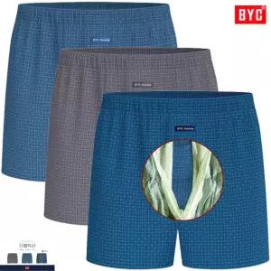 BYC규칙적패턴그물망브리프내장더블박서3매입MCW1037