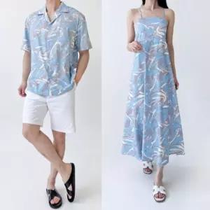 롱기장 비치 드레스 클래식 커플룩 신혼여행 비치웨어 esz6+8rIR