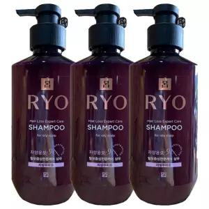 려 자양윤모 9EX 탈모증상케어 지성두피용 샴푸 400ml x 3개