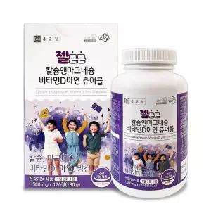 [하프클럽/기타]종근당 젤튼튼 칼슘앤마그네슘 비타민D아연 츄어블 120정 어린이 키즈 D