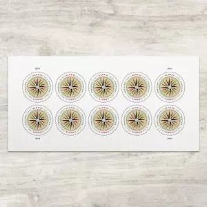 1794 컴퍼스 로즈 2025 10장 분량 글로벌 국제 일등 우편 영원히 우표