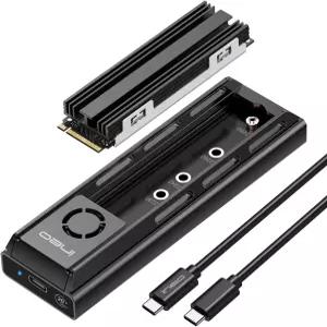 ineo M.2 NVMe NGFF SSD 도킹 스테이션 - 20Gbps 외부 도크 냉각 팬 M 키 및 B+M 지원 RTL9220DP [2630]