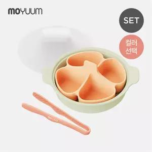 실리콘 올인원 디바이더 이유식 찜기 + 이유식 집게 세트 - 컬러선택