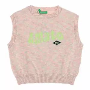 베네통키즈 핑크보카시니트베스트 QAKP01511 PK 신학기 여아 아동 레이어드 간절기 조끼 티셔츠 봄 딜 ch