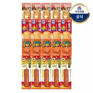 [대림냉장] 빅새우맛바 100g x5개+매콤즐겨바70g x5개+한입에 꼬치다 90g x5개+숯불구이맛후랑크2 70g x5개