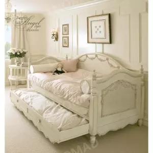 공주침대프레임 서랍형 쇼파겸 침대 쇼파 철제 받침대 엔틱