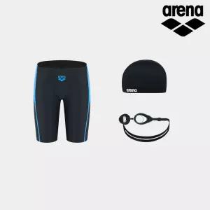 [아레나]아레나 생존수영키트 초등 어린이 남아수영복 3종 수모세트 라이풀