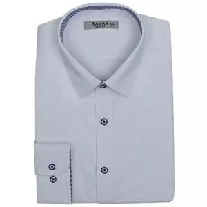 [모로엠]슬림핏 화이트 남성 셔츠 ON-SHA-QWFL93MX