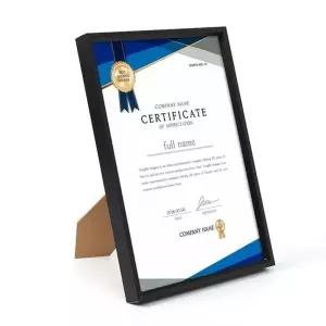 모던라인 입체 상장액자 A4 블랙 인허가 수료증액자 (KYR-WC2F199)