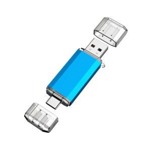 KOOTION USB C 플래시 드라이브 128GB 2 in 1 OTG 3.0 /Type Thumb 듀얼 메모리 스틱 스마트폰 / 노트북 태블릿 PC - 128G, 블루