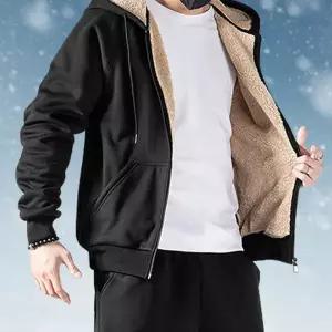 남성 후드 집업 두꺼운 양털 겨울 남성 기모 후드 티 트레이닝복 트레이닝 남녀공용 세트 바지 여성