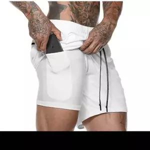 [셀러에이드]남성용 헬스 일체형 트레이닝 레깅스 반바지 운동복