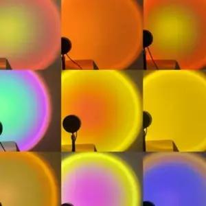 조명 TEZ736H3 석양 램프 노을 4칼라 무드등 일출 단스탠드 등