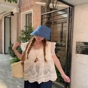 여성 여름블라우스 레이어드블라우스 자수블라우스 WFLPSMZ