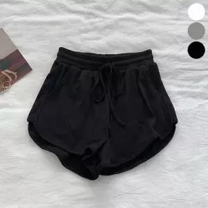 [라일리여성의류] Rly 여름 여자 추리닝 밴딩 숏팬츠 얇은 반바지 짧은