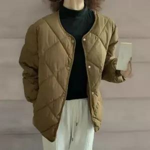 [하프클럽/]여성 심플 간절기 캐주얼 경량 패딩 점퍼