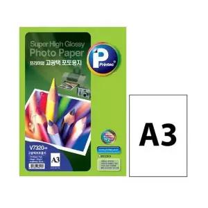 프린텍 484VWD27 고광택 포토용지 V7320 A3 20매