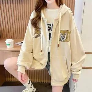 [라일리여성의류] Rly 남녀공용 후드집업 봄 가을 데일리 끈후드 오버핏