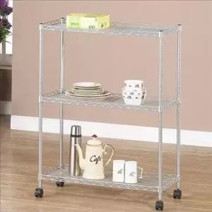 [라일리생활건강] Rly 조립식 실버 메탈랙 3단 앵글 선반 3단 와이어