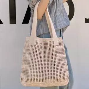 [라일리] Rly 니트 캐주얼백 여자 여름 네트 쇼퍼백 숄더백 토트백
