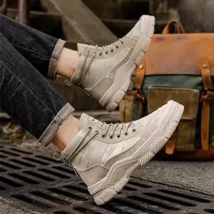 남성 트렌디 키높이 어글리 하이탑 워커 스니커즈 부츠 하이탑워커 남자스니커즈