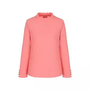 [롯데백화점]크로커다일레이디 프릴넥 골지 티셔츠 CLESTS102