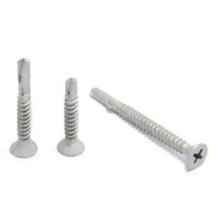 (U)윙스크류 백색 바닥피 8X45 1봉(500) 89069 나사 나사못 크류