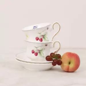 한국도자기 레트로 감성 찻잔 캐롤라인 커피잔 2인 선물 세트