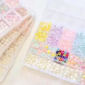 [골드스마일]24칸 비즈세트 꽃 플라워 비즈공예 공예재료 DIY 팔찌만들기