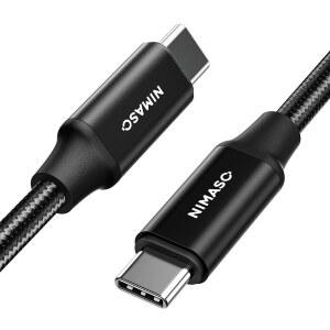 니마소 USB C 3.1 2세대 케이블 10Gbps 데이터 전송, 17/16/15용 4K 비디오 출력 모니터 100W PD 고속 충전, 맥북, 화웨이 메이트북, 프로 2020, 크롬북, KYYY, 델, LG, ARZOPA