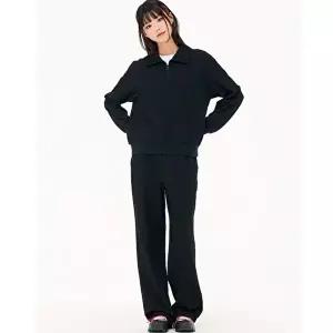 [셀러허브 1]체이스컬트 HC09 여성 골지 반집업 맨투맨 티셔츠+와이드 밴딩 팬츠 상하세트  FARG5164B03+F