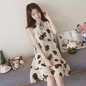 쉬폰원피스 데이트룩 나시원피스 원피스 플라워원피스 (KYR-WD8C85E)