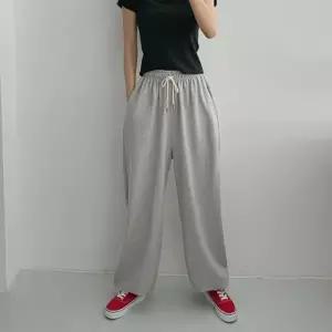 [다잇템] 여자 쮸리 끈밴딩 와이드핏 여름트레이닝 조거 면바지