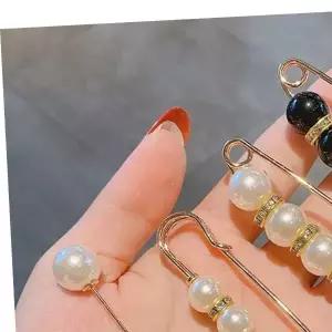 예쁜 패션 브로치 바지 허리조절 진주 진주옷핀 옷핀 단추핀 5종세트