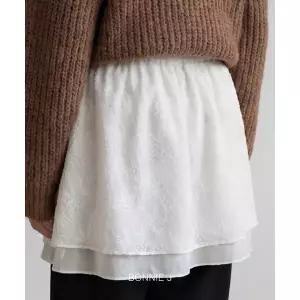 [하프클럽/]플라워 레이스 미니 스커트 밴딩 이너 스커트 레이어드 이너팬