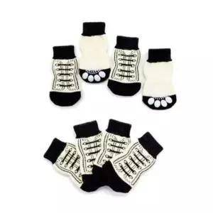 [반려] 반려동물 강아지 미끄럼방지 면양말 4개 세트