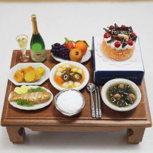 납골당꾸미기 생일상(중) 미니어처 추모관 봉안당 제사상 홈파티 생신상 잔치음식 상차림