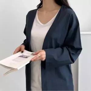 [오노마] ONM 얇은 오버핏 롱가디건 린넨가디건 여성 여름가디건 (S11325595)