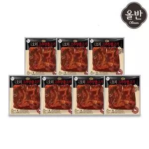 신세계푸드 올반 오리 바짝 불고기 7팩 (고추장맛 200g x7팩 )