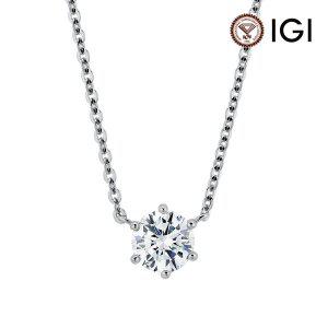 [한국금다이아몬드]*봄시즌특가* 1캐럿 랩 다이아몬드 목걸이 6프롱 IGI D VS1 18K