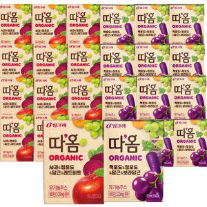 빙그레 따옴 오가닉 주스 혼합2종 120ml(24팩) 사과/적포도 유기농주스