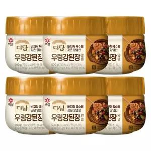 [하프클럽/CJ제일제당]백설 다담 우렁강된장양념 500g x6개