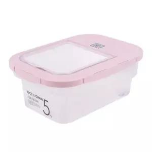 국산 라이스 키퍼 밀폐 쌀통 쌀 보관통 5kg 쌀통 쌀보관통 쌀 라이스 키퍼 밀폐 용기 쌀보관 투명 바퀴