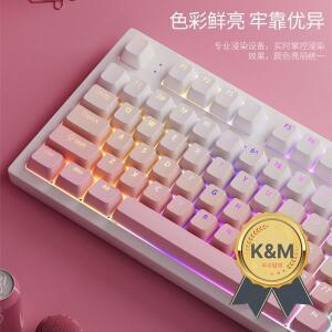 132 키 체리 Mx 스위치 용 그라디언트 백라이트 RGB 캡 기계식 OEM 프로필 PBT ISO 레이아웃