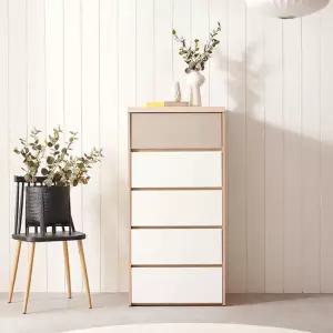 나무뜰 윈트 깊은 600 5단 서랍장 GNR087C (착불)