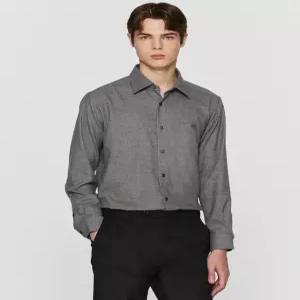 닥스 남성 25FW 그레이 기모 솔리드 셔츠 DMSH5D001G2